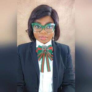 2 Pieces of Women Brooch Pre-tied Bowknot Pin Bow Ties with Rhinestones